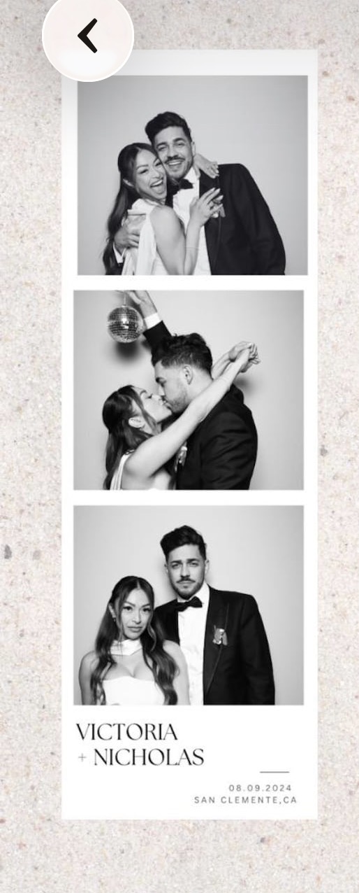 Glam photo strip — Victoria + Nicholas